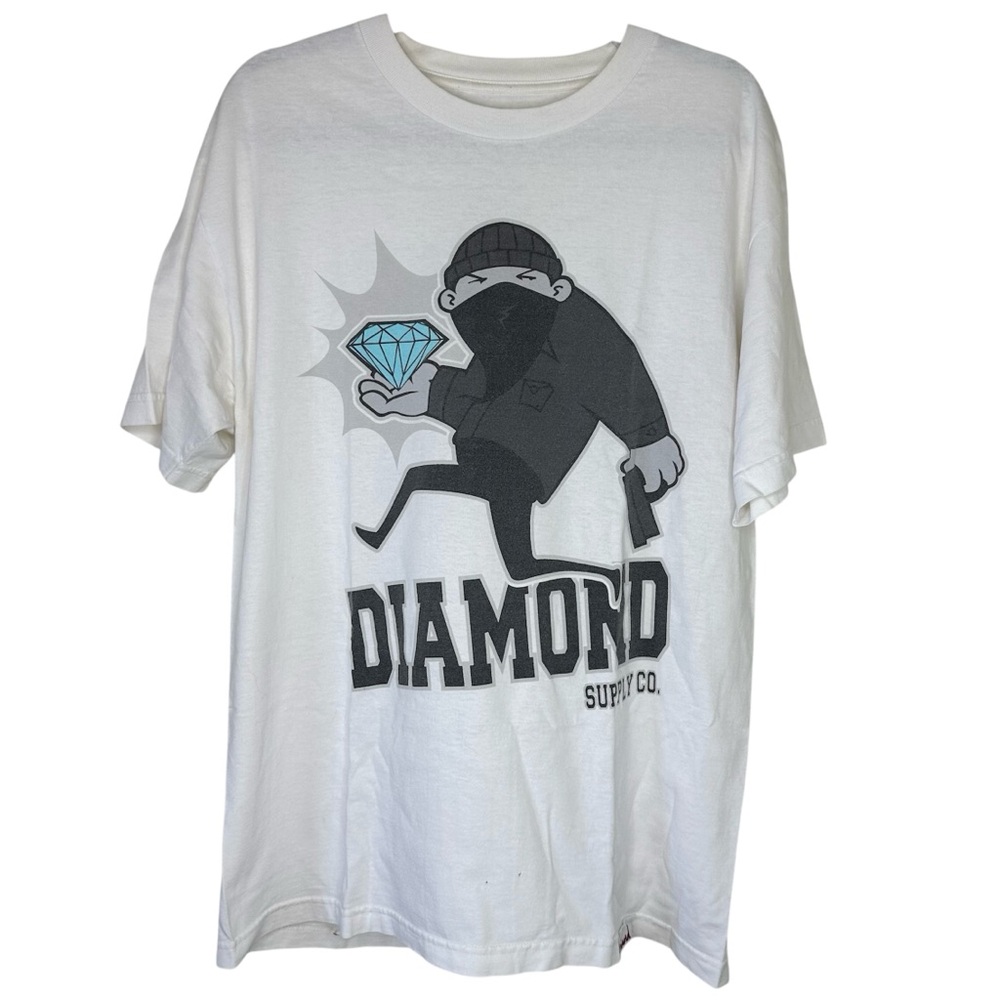Diamond Supply Co T-Shirt White Large Men’s